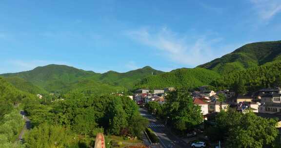 浙江湖州安吉青山绿水发源地余村景区航拍