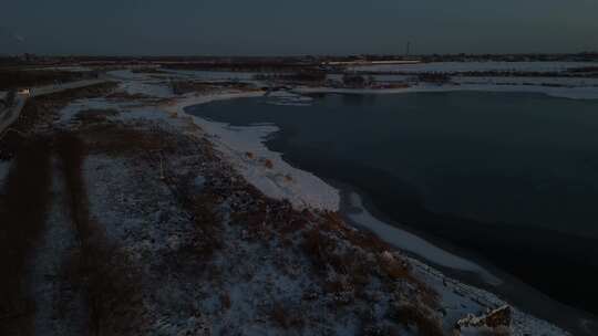 航拍雪景 唯美冬日空镜 立冬 冬至节气