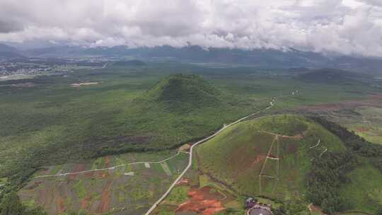 云南腾冲火山地质公园航拍