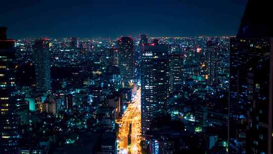 城市夜景高楼万家灯火