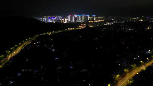 德清县武康城市夜景交通视频素材模板下载
