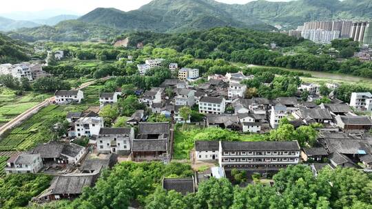 航拍福建宁德福安廉村村落风光