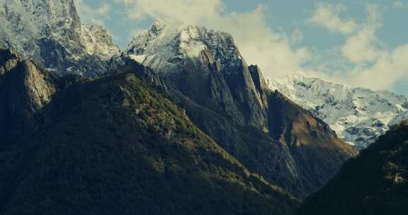 雪山，阿尔卑斯山，黄金时段，风景