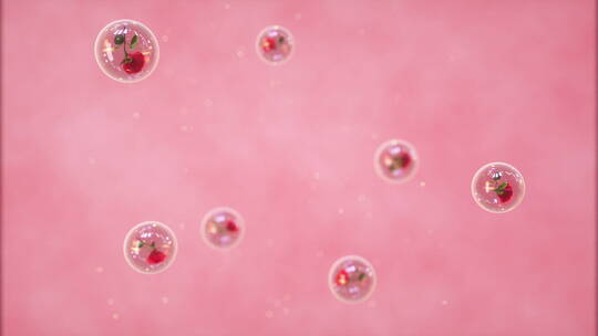 抽象水珠液滴分子美容护肤产品高端动态素材