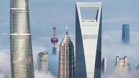 上海云海 上海中心 上海高度 陆家嘴全景