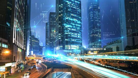 科技互联网城市-特效合成视频素材模板下载