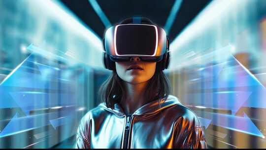人工智能虚拟现实VR眼镜游戏空间