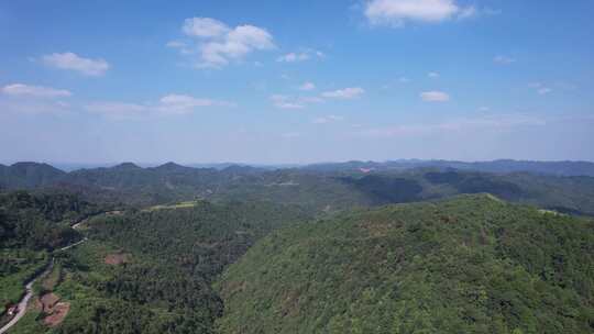 祖国大好河山青山绿水河流航拍