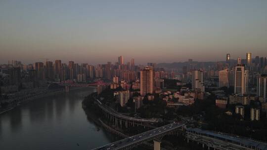 重庆城市建筑错落林立生活航拍4K原素材
