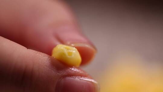 剥下的玉米粒玉米胚芽