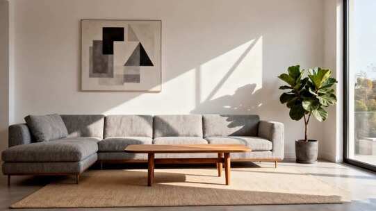 现代简约风格客厅沙发场景