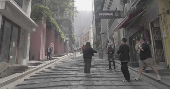 香港石板街清晨