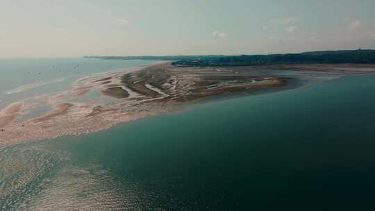 航拍企沙港大海风光