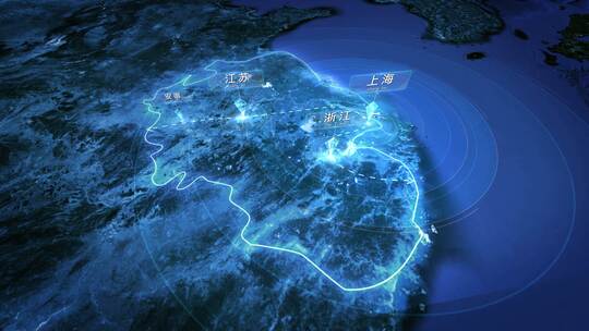浙江上海江苏安徽长三角一体化经济圈地图