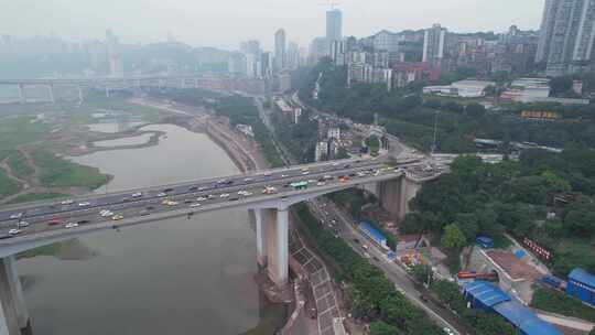 重庆渝中区城市建筑航拍