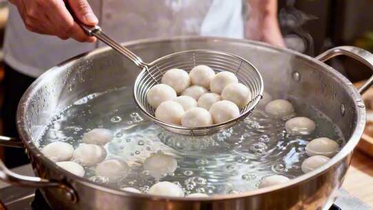 包汤圆元宵节美食桂花汤圆芝麻汤圆