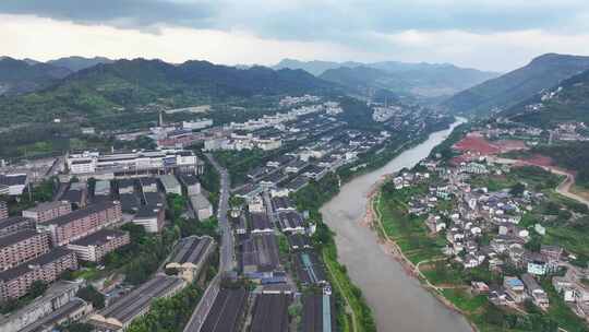 航拍贵州遵义仁怀茅台集团茅台酒厂厂区