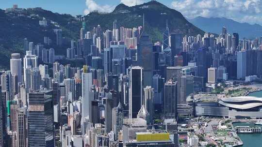 香港维多利亚港航拍