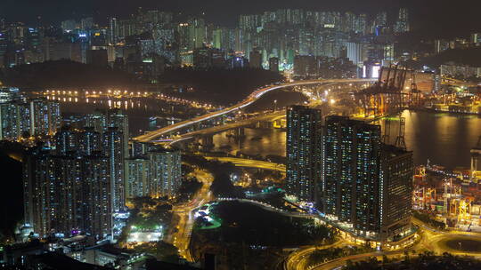 香港夜景延时拍摄