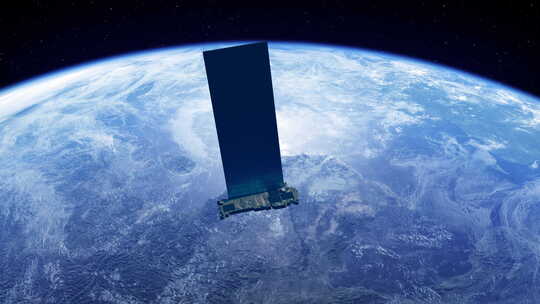 星链卫星在太空中运行提供互联网连接的卫星
