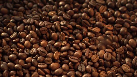 巧克力豆咖啡豆慢动作被机器搅开咖啡广告
