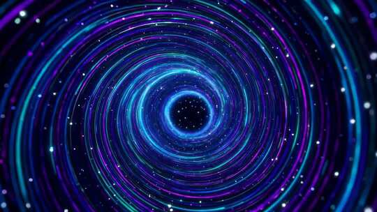 科幻风格粒子光效隧道背景