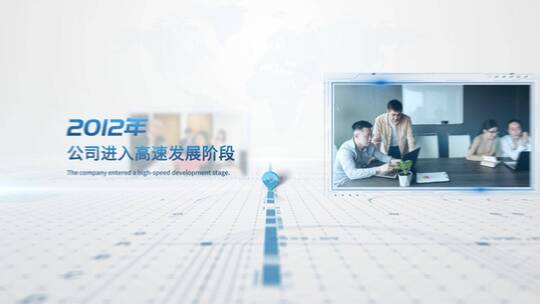 简洁大气科技企业发展时间线宣传展示AE模板AE视频素材教程下载