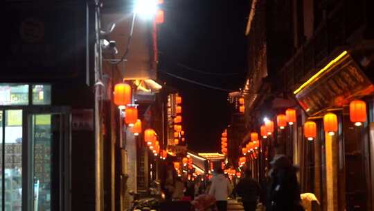 永年城 广府古城 夜景 灯光秀 古城街道