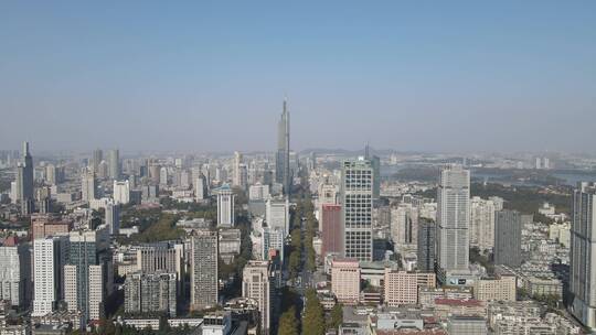 航拍南京城市宣传片地标建筑