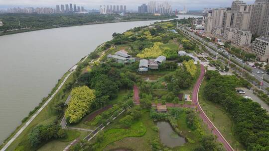 城市风光交通车辆道路桥梁高楼建筑自然景区