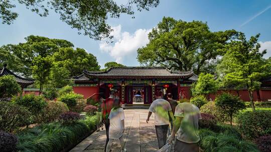 江西龙虎山嗣汉天师府古建筑延时摄影