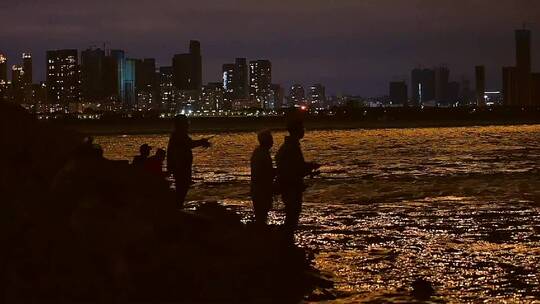 夜景钓鱼