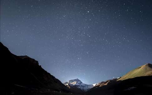 珠穆朗玛峰/夜景星空延时/西藏/喜马拉雅