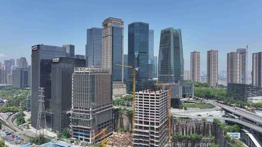 重庆江北嘴中央商务区江北城航拍