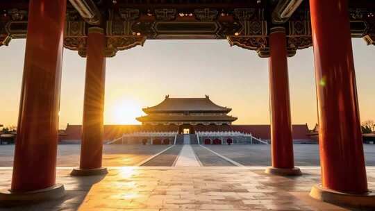 王朝皇宫宫殿紫禁城古建筑龙纹雕刻