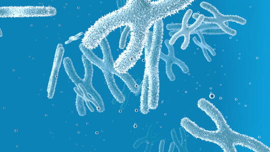 高科技医疗细胞DNA染色体研究3D展示动画