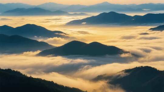 山脉云海自然风光素材