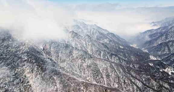 秦岭雪后云海航拍