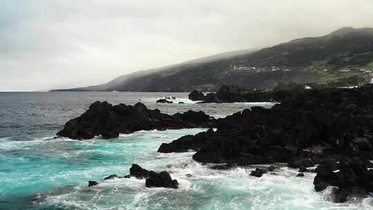 火山岩，Pico岛，大西洋，海岸线