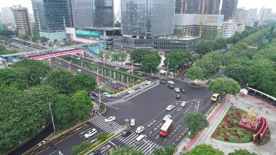 佛山禅城区城市交通建筑航拍