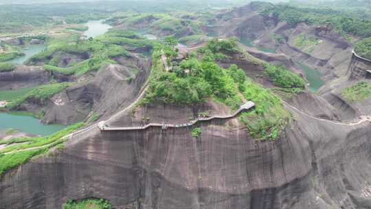 4k航拍郴州高椅岭丹霞地貌