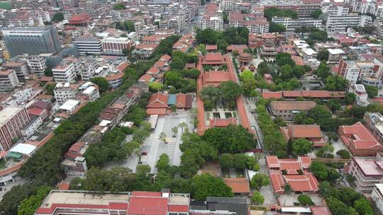 航拍福建泉州古城历史文化建筑视频素材模板下载