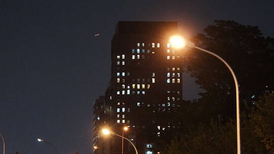 城市夜景街道  夜景车流视频素材模板下载