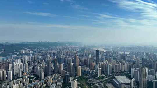 4K重庆城市南坪高空航拍视频素材模板下载