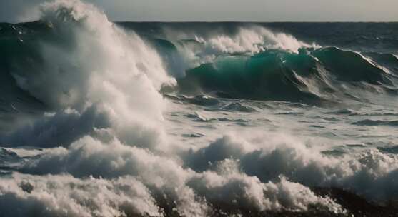 大海海浪阳光海洋浪花海水大气震撼开场片头