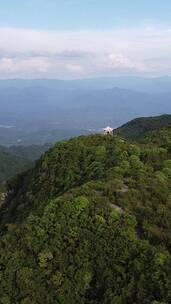 湖南郴州古南岳回龙山景区观景台竖版航拍