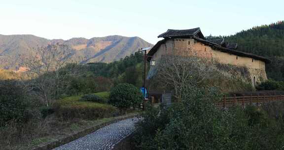 福建三明市大田县枇杷堡土楼特写