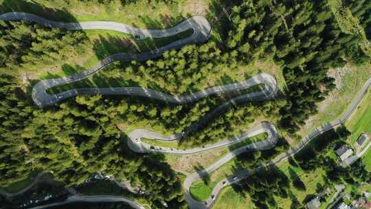 道路，森林，无人机，山坡