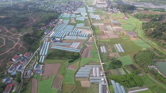 山川丘陵农田农业种植航拍