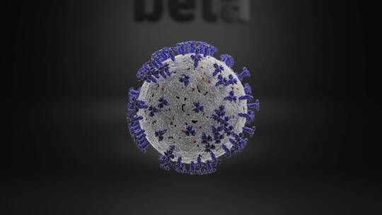 冠状病毒微观3D动态效果